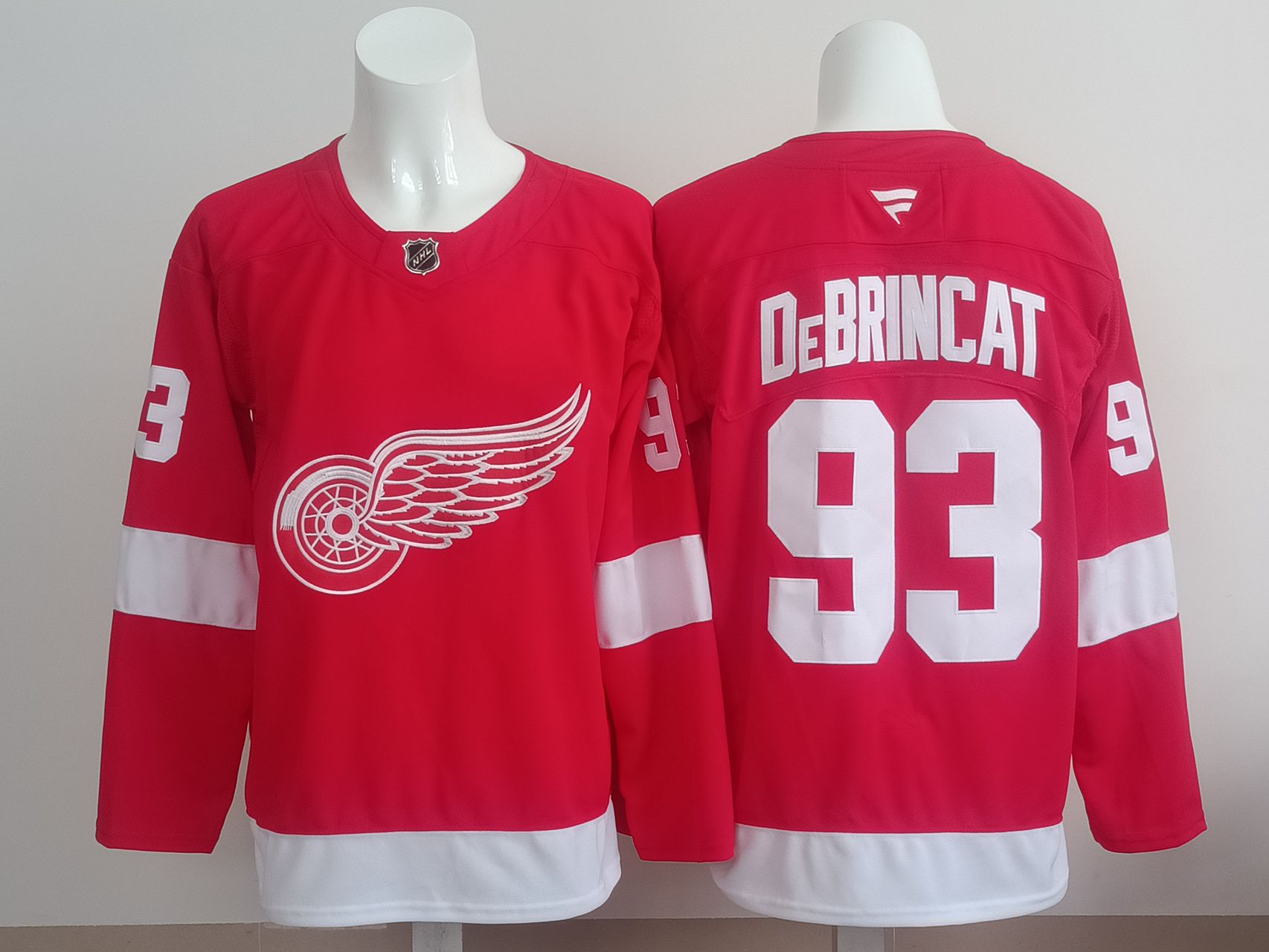 Men 2025 Detroit Red Wings #93 Debrincat Red NHL Jersey style 01